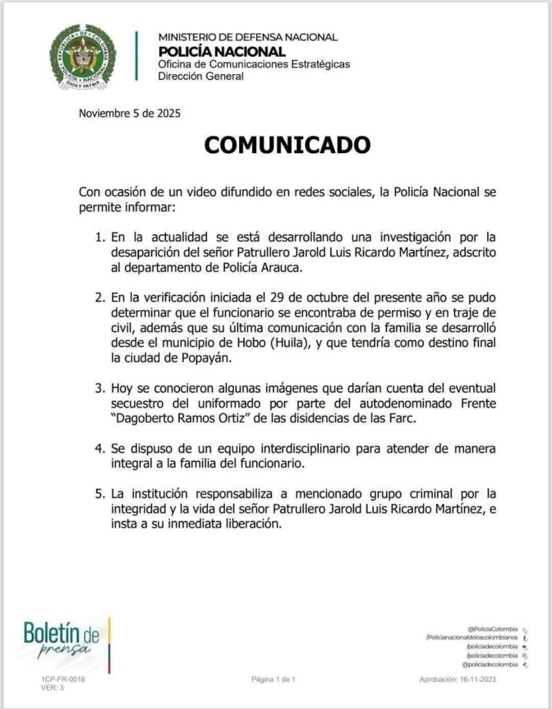 1000133562-798x1024 Policia vinculado al departamento de Arauca, fue secuestrado en localidad de huila
