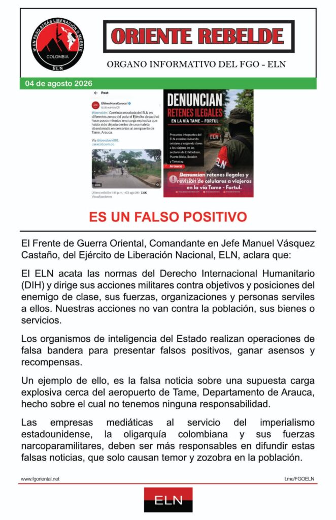 WhatsApp-Image-2026-08-06-at-11.03.48-AM-662x1024 ELN niega responsabilidad por presunta carga explosiva cerca del aeropuerto de Tame